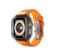 JPXXFM Kit de modification de boîtier de montre transparent de luxe, pour 8 Rubber Watchh Band Watch Series 8 49 mm Sport Bracelet DIY Mod Set