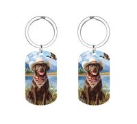 JPXXFM Labrador Dog Duck Hunting Custom Keychains for Men Women Funny Key Chain Accessory Backpack Purse Bag Charms Gifts