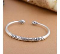 JPXXFM Ladies Bracelet,Handmade Vintage Bracelet S990 Pure Antique Matte Female Models More Than A Year Bracelet Ethnic Style Clothing