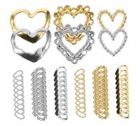 JPXXFM Lot De 60 Breloques Pour En Fme De Cœur Pour Femme Avec Nœuds Pour Manucure