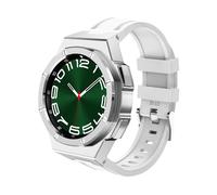 JPXXFM Luxury Metal Watch Band Case Modification Kit For Samsung Galaxy Watch 6 Classic 43mm 47mm Stainless Steel Bezel Silicone Strap Bracelet Set