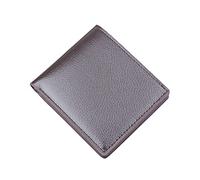 JPXXFM Men ID Short Wallet Solid Color Oepn Purse Multiple Card Slots Clutch Zipper Wallet (Coffee, One Size)