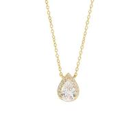 JPXXFM Mermaid's Tears Shape Necklace,Bezel Set Solitaire in Waterdrop Design,Fashion Jewelry for Women