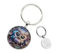 JPXXFM Metal Owl Keyring, Owl Ring, Owl Bird Ring - Portable Car Keyring and for Mother and Friends