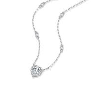 JPXXFM Moissanite Necklace for Women S Sterling Silver Plated Jewelry Diamond Neck Chain Necklaces