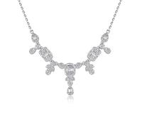 JPXXFM Natural Crystal Tassel Choker Necklace for Women, Sparkling Tear Drop Crystal and Chain, Fashionable Christmas Jewelry Gift.