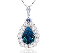 JPXXFM necklaces ladies fashion jewelry drop shape pendant freshwater pearl exquisite elegant pendant necklace women's pendants