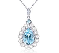 JPXXFM necklaces ladies fashion jewelry drop shape pendant freshwater pearl exquisite elegant pendant necklace women's pendants
