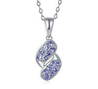 JPXXFM necklaces ladies fashion jewelry tanzanite solid exquisite beauty elegant pendant necklace women's pendants