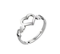 JPXXFM New stainless steel coconut tree leaf open ring ins cold wind simple female Korean version of geometric star lightning