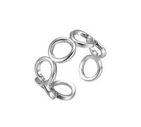 JPXXFM New wild ins wind jewelry retro ring female cold wind simple fashion geometric simple love heart-shaped opening ladies