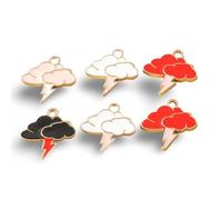 JPXXFM Ornaments 10pcs Cute Lightning Cloud Charms Pendants for Making Necklace D.I.Y Bracelet s Supplies Sculpture