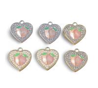 JPXXFM Ornaments 4PCs 15 * 17mm Crystal Love Heart Charms Pendant for Making Necklace D.I.Y Bracelet s Supplies Sculpture