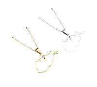 JPXXFM Ornaments New 2025 Fashion Afghanistan Map With Heart Pendant Necklaces For Women Hers Stainless Steel Color/Color Maps Jewelry Gift With For You Jewelry Fashion s Creative Gift