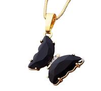 JPXXFM Ornaments New 2025 Original Design 12 Colors Charm Crystal Butterfly Pendant Necklaces For Women Trendy Party Wedding New For Year Jewelry Gift Fashion s Creative Gift Sculpture