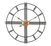 JPXXFM Outdoor Wall Clock Weatherproof, Iron Garden Wall Clocks Outdoor 50cm Outside Clocks for Garden, Metal Waterproof Mute Nordic Fashion, Suitable for Garden Courtyard C Decoration