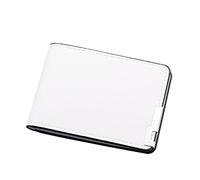 JPXXFM Passport Wallet for Men Neck ID Short Wallet Solid Color Purse Card Slots Drivers License Cover Clutch Checke Wallet (White, One Size)