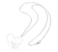 JPXXFM PENDANT DE LA CHANE DE CLAVILE LOVE Collier pendentif chaîne femme Pendentif en métal coupé au cœur pendentifs pour femmes bijoux de cou Acier au titane