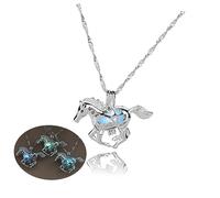 JPXXFM Pendentif à Cheval Collier Femme Collier Fille Bijoux Femme Pendentif De Mode