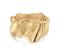 JPXXFM Plated Rings for Women Trendy Stackable Rings Simple Hammered Hollowed CZ Braided Finger Jewelry Gifts for Teen Girls