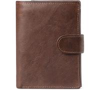 JPXXFM Retro Men's Multi-Card Genuine Leather Wallet Large Capacity Clutch Purse Anti-demagnetization Wallet for Men, Chocolate Color