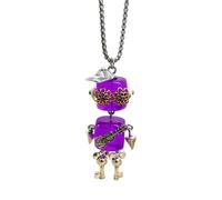 JPXXFM Retro Movable Joint Robot Neckchain Vintage Mechanical Screw Robot Pendant Necklace Chain Jewelry Accessories