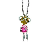 JPXXFM Retro Movable Joint Robot Neckchain Vintage Mechanical Screw Robot Pendant Necklace Chain Jewelry Accessories