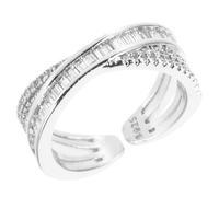 JPXXFM Rings Women's Adjustable Enamel Open Jewelry Rhinestone Statement Ring