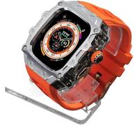 JPXXFM Rm Style Boîtier en alliage transparent pour 2 49 mm Bracelet de montre en Accessoires de montre PC en métal pour montre IWatches 2 49 mm