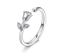 JPXXFM Rose Open Adjustable Finger For 3d Band Jewelry
