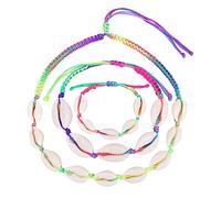 JPXXFM s 1set Shell Anklet Conch Pendant Anklet Jewelry for Women Boho Beaded Necklace Braided Rope