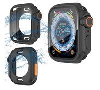 JPXXFM Screen Protector Cover for 45mm 44mm 40mm 41mm Hard PC Front & Rear Bumper Case for iwatch 8/7/6/5/4 Change To Ultra (Color : Water proof rose, Size : 40mm)