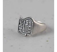 JPXXFM Simple Unique Matte Surface Blessing Word Ring