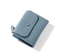 JPXXFM Small Women Wallet PU Leather Purse with ID Window (Blue), Blue