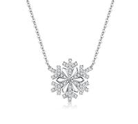 JPXXFM Snowflake Pendant for Women,Elegant Choker Necklace with Adjustable Chain,Timeless & Sophisticated Fashion Jewelry for Women