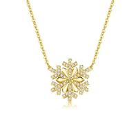 JPXXFM Snowflake Pendant for Women,Elegant Choker Necklace with Adjustable Chain,Timeless & Sophisticated Fashion Jewelry for Women