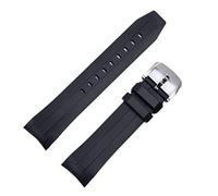 JPXXFM Soft Band Strap T120 Seastar T120417A 45.5mm Dial Rubber Sport Watchband (Color : Black Blk Buckle, Size : 22mm)