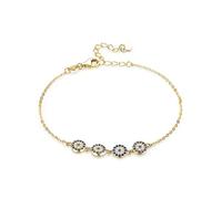 JPXXFM Solid Over 925 Sliver Evil Eye Bracelet for Women,Adjustable Four Evil Eye Charm Chain Bracelet,Fashion Christmas Jewelry Gift for Her, moissanite