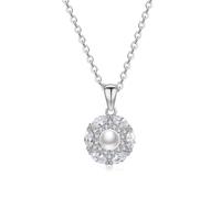 JPXXFM Sparkling Freshwater Pearl Pendant Necklace for Women, Chain Choker with Crystal, Fashionable Christmas Jewelry Gift, Elegant Evening Accessory