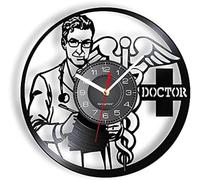 JPXXFM Star Of Life Vinyl Wall Clock Saving Lives Professional Team Wall Watch Staff Gift Music