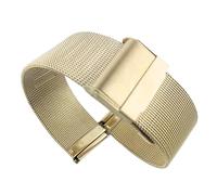 JPXXFM steel fine belt male watchultra-thin safety buckle black 18 20mm