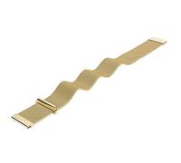 JPXXFM Strap Universal Loop Bracelet Stainless Steel Band Wrist Strap 12mm 14mm 16mm 18mm 20mm Bracelet (Band Color : Gold, Band Width: 12mm)