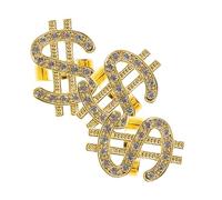 JPXXFM Stylish 3pcs Diamond Sign Ring for Costume Party Movie Props