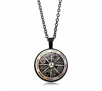 JPXXFM Time Gemstone Necklace Jewelry Retro Beauty Pattern Hanging Sweater Chain Necklace Present