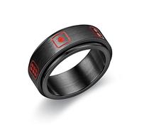 JPXXFM Titanium Stainless Steel Rotatable Rings Dragon Pattern Fish Bone Men Rings Women Jewelry For Party Gift