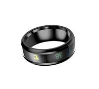 JPXXFM Titanium Steel Mood Ring Smart Temperature Ring for Couples Temperature Indicator Size No.12 Fashion Jewelry