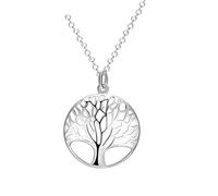 JPXXFM tree of life crystal round small pendant necklace 925 women jewelry gift