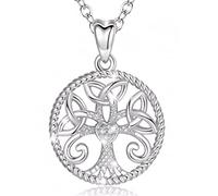 JPXXFM tree of life pendant necklace knot sliver jewelry for women girls
