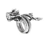 JPXXFM Unique Elegant Men's Ring Fashionable Dragon Pattern Decor Ring for Special Occasions