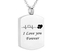JPXXFM Urn Necklace Stainless Steel, Earn Necklace Women I Love You Forever Memorial Locket Pendant Men with Funnel Kit & Bag